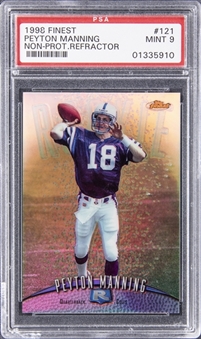 1998 Topps Finest Refractor #121 Peyton Manning Rookie Card - PSA MINT 9